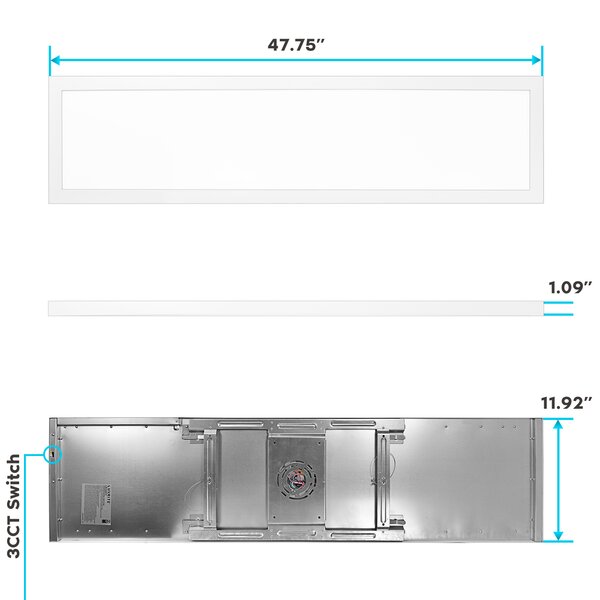 Led flat panel store 1x4 surface mount